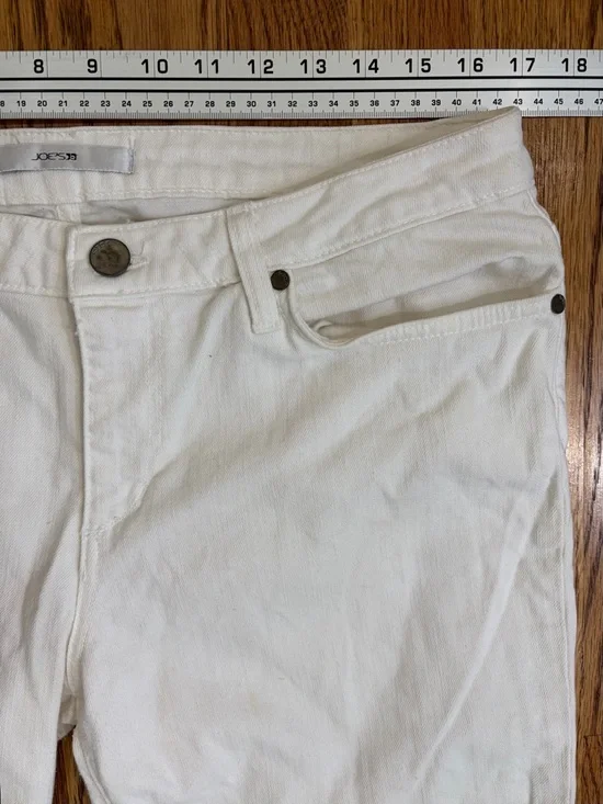 Joe's Jeans Jenny White Rolled Hem Cuffed Capri 3/4 Pant - Picture 5 of 9